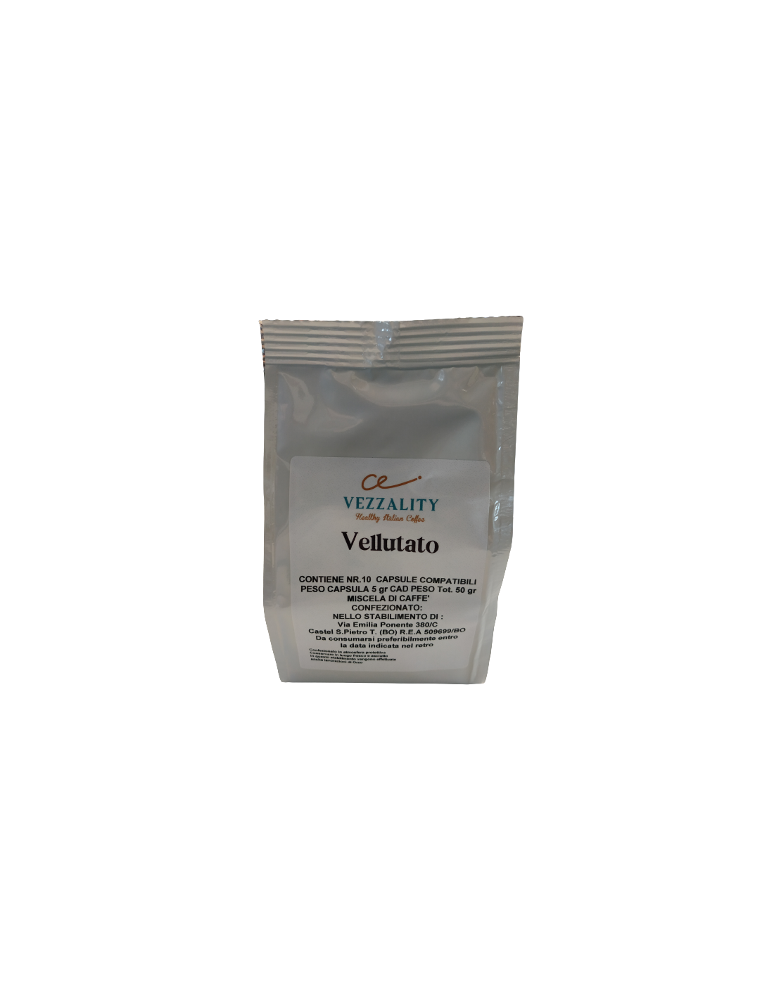 100 Capsule Di Caff Vezzality Vellutato Con Tostatura A Legna